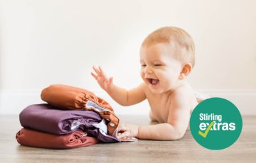 Image of baby with a nappy